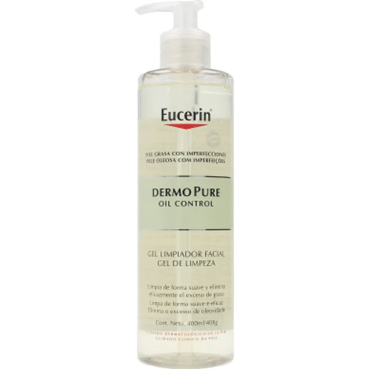 Eucerin DERMO PURE oil control gel limpiador facial 400 ml mit reinigender Wirkung