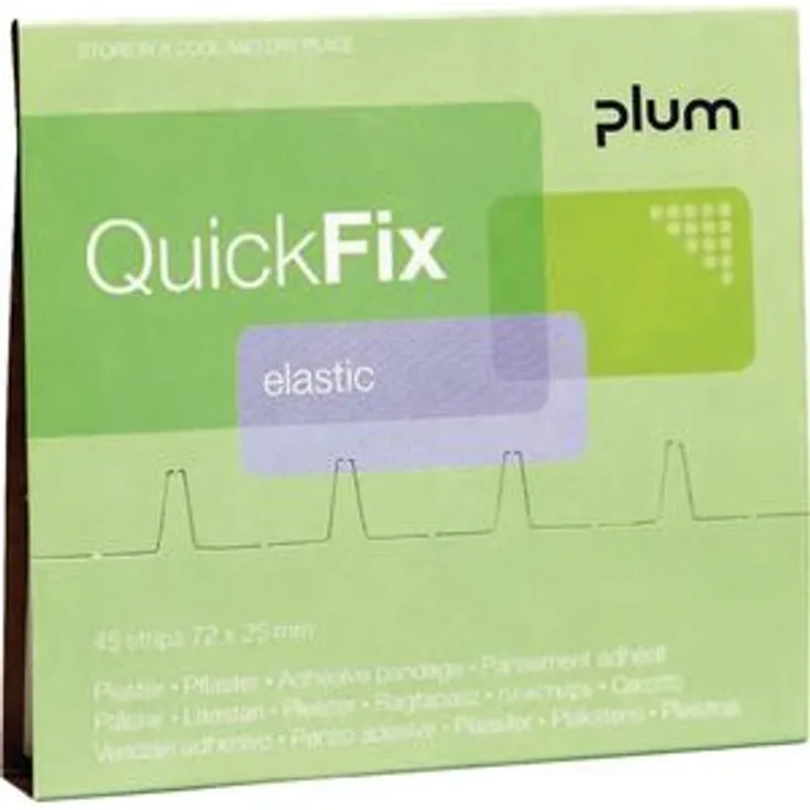 PLUM 5512 QuickFix Nachfüllpack mit Textilen Pflasterstrips 45 x Elastisch