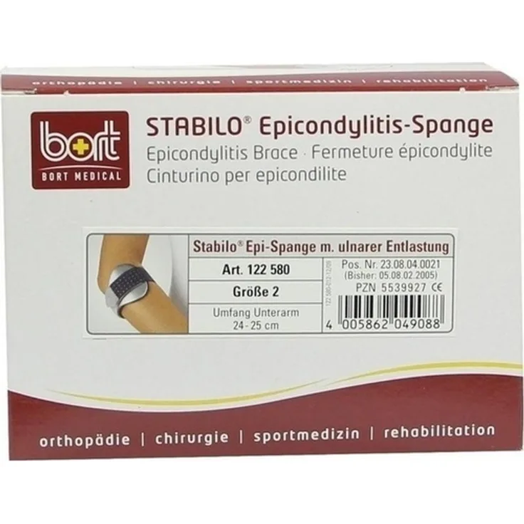 Bort Stabilo Epicondylitis Spange Gr.2 grau 1 Stück