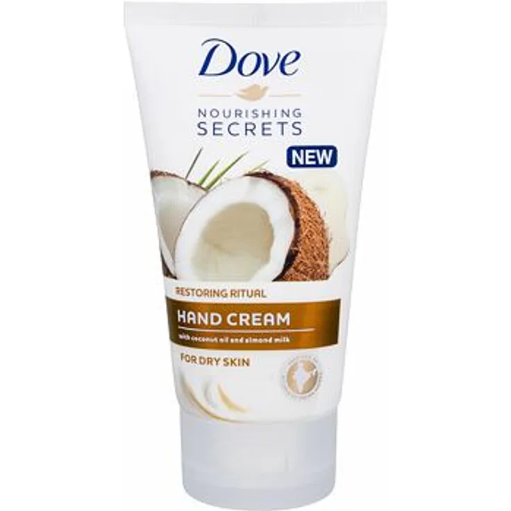Dove Nourishing Secrets Restoring Ritual Handcreme für trockene Haut mit Kokosöl und Mandelmilch 75 ml