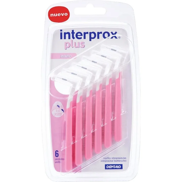 Interprox plus Interdentalbürsten rosa nano 0,38 mm 6 Stück Interdentalbürsten