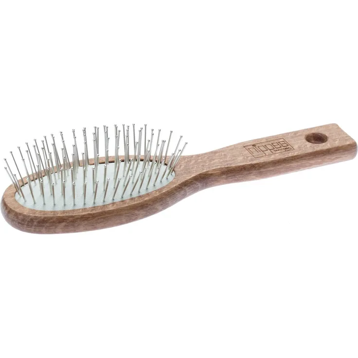 Nippes Pneumatik-Haarbürste, Klein Oval, Buche Braun, Mit 7 Reihen