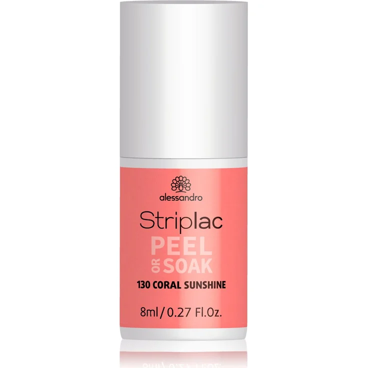 Alessandro Striplac Peel or Soak 130 Coral Sunshine 8 ml, Farbton: Rot – Bild 1