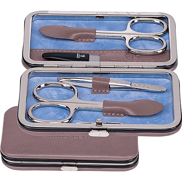 Windrose Merino Manicure Bügeletui 11 cm - grau, zur Pflege von Finger- und Fußnägeln