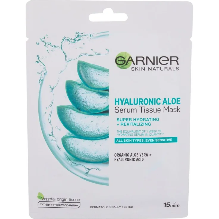 Garnier Skin Naturals Hyaluronic Aloe 1pc Face Mask for Women mit pflegender Wirkung