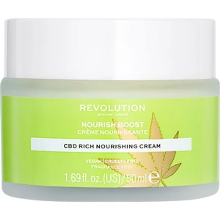 Revolution Skincare Gesichtspflege Moisturiser Nourish Boost Cbd Rich Nourishing Cream 50 ml, reichhaltige Pflege