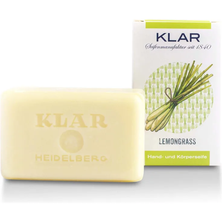Klar Seifenmanufaktur Lemongrasseife 100 g Palmölfrei für Alle Hauttypen geeignet
