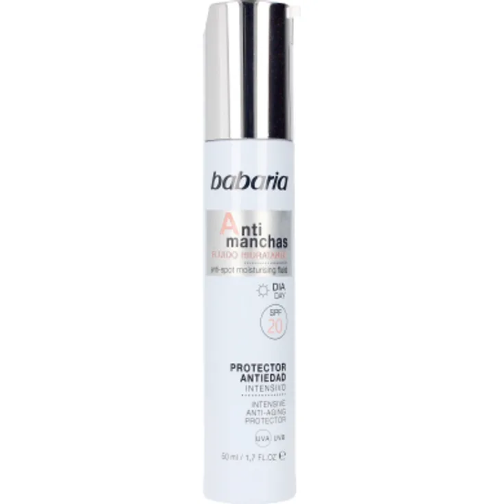 Babaria ANTIMANCHAS fluido hidratante antiedad SPF20 50 ml mit feuchtigkeitsspendender Wirkung für trockene Haut