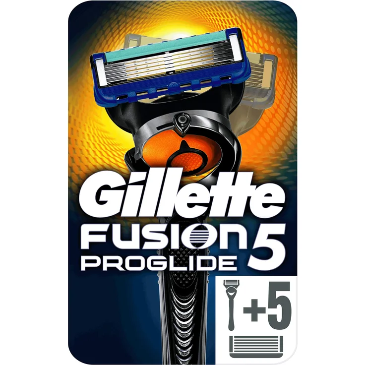 Gillette Fusion5 ProGlide Rasierer, mit 6 Rasierklingen, Briefkastenfähige Verpackung – Bild 1