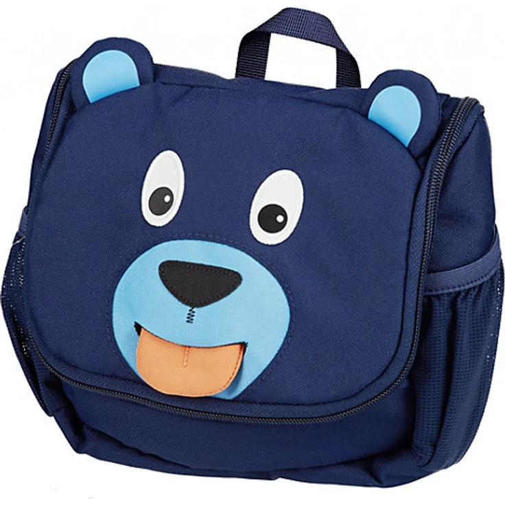 Affenzahn Kulturtasche Bär für 1-3 Jährige Kinder im Kindergarten - Blau