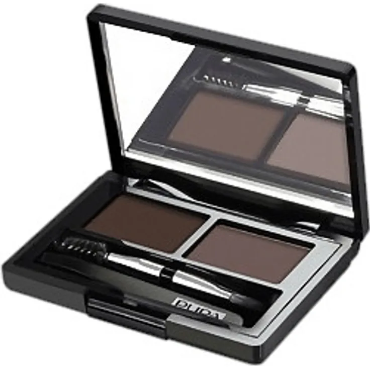Pupa Augen Make-up Eyebrow Design Set 003 Dark Brown Augenbrauenpuder 1,1 g, Farbton Braun, mit einer kompakten Textur