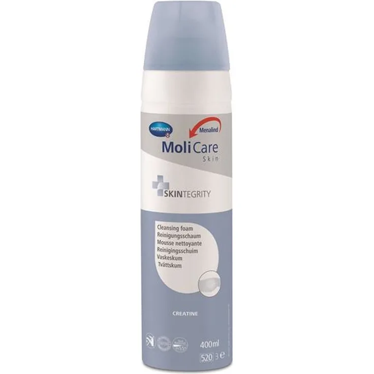 MoliCare Skin Reinigungsschaum Hautpflege, Hautreinigung ohne Wasser auch für empfindliche Haut geeignet 400 ml