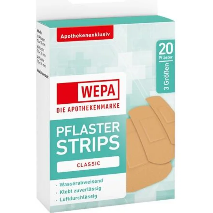 WEPA Apothekenbedarf WEPA Pflasterstrips Classic wasserabweis.3 Größen 20 St.
