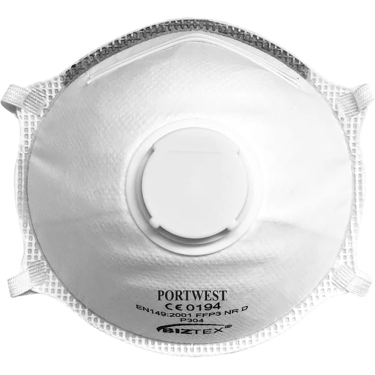 Portwest p304whr Ventil Dolomite Licht Tasse Atemschutzmaske, Regular, weiß