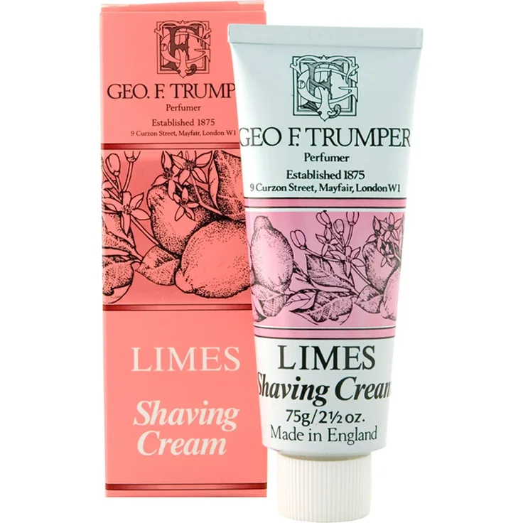 Geo. F. Trumper Limes Soft Shaving Cream für normale und fettige Haut Duft mit Zitrusfrische 75 g