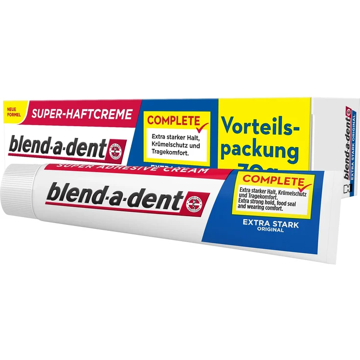Blend-a-dent Complete Original Super-Haftcreme 3er Pack 3 x 70 g Haftcreme