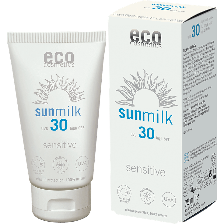 Eco Cosmetics Sonnenmilch für empfindliche Haut LSF30 75 ml