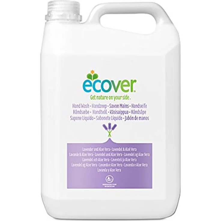 Ecover 285428 Handseife Lavendel 5 L 11 Sprachen VOC 03% für Alle Hauttypen geeignet