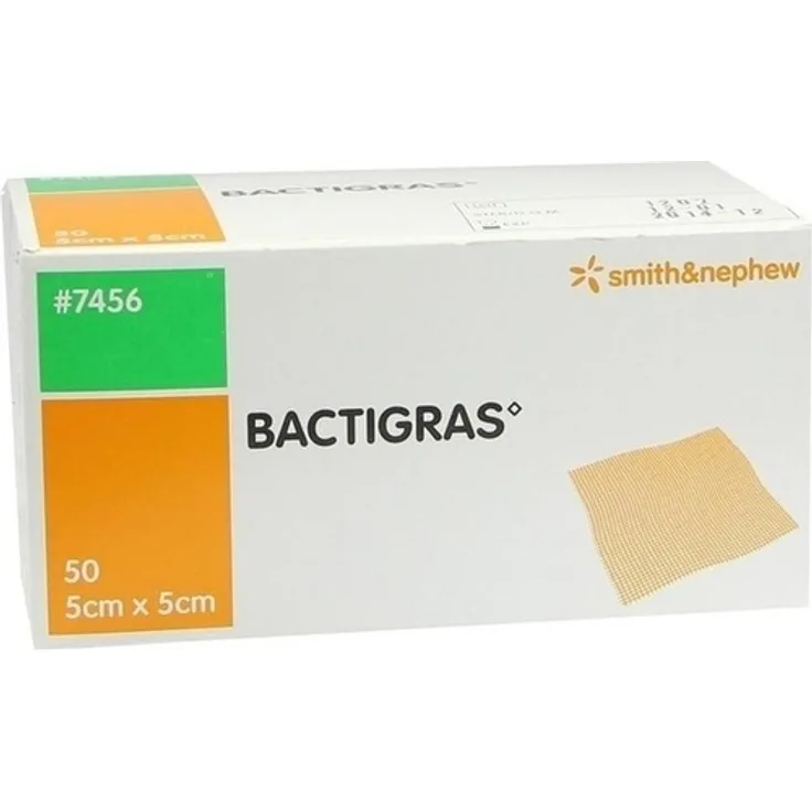 Smith & Nephew Bactigras antiseptische Paraffingaze 5x5 cm 50 St.