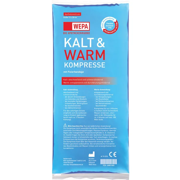 Wepa Apothekenbedarf Kalt-Warm Kompresse 12x29 cm Lose