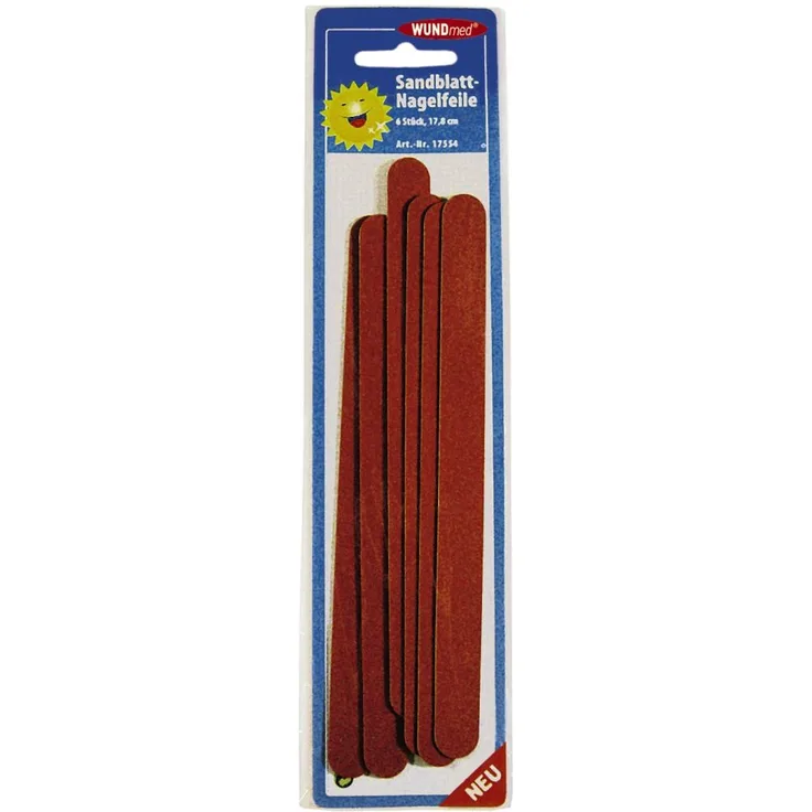 Wundmed Sandblatt-Nagelfeile 17,8 cm 6 Stück