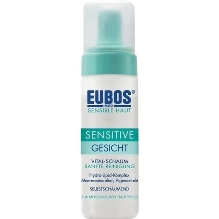 Eubos Sensitive Vital Schaum Gesichtsreinigung 150 ml, für Damen und Herren empfohlen