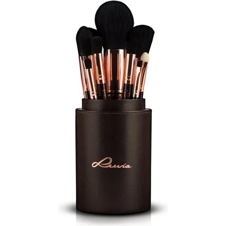 Luvia Cosmetics Kosmetikpinsel-Set Golden Queen, 15 tlg., vegan Make-up Accessoires Set, Dekorative Kosmetik Make-up Accessoires