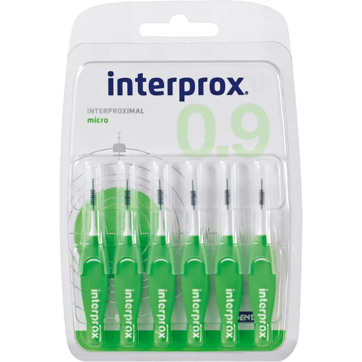 Interprox 4G Interdentalbürsten grün micro 6 Stück Packung Interdentalbürsten