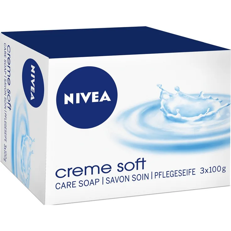 Nivea Creme Soft Cremeseife 3er Pack 3 x 100g für Alle Hauttypen geeignet