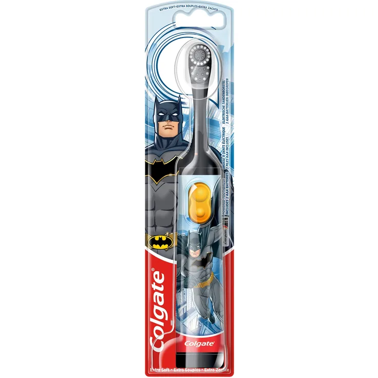 Colgate Oral Care Batman Zahnbürste, batteriebetrieben, für Kinder, extra weich, 3 Stück
