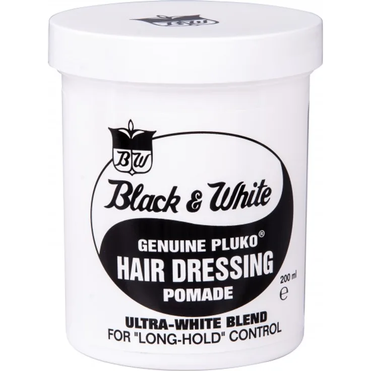Black & White genuine Pluko Hair Dressing Pomade 200 ml