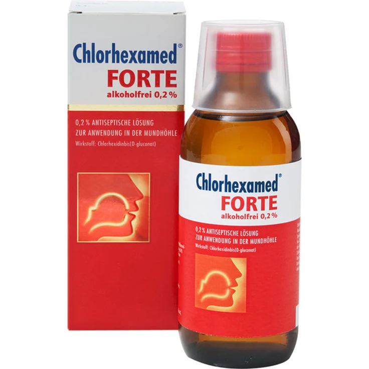 Chlorhexamed Forte 0,2% 600 ml Mundspülung mit Chlorhexamed Fluid 0,6 % – Bild 1