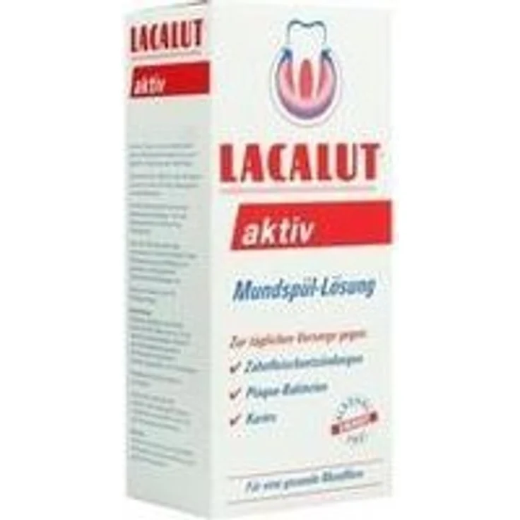 Lacalut Aktiv 300 ml Mundspülung mit Chlorhexidindiglukonat & Fluorid – Bild 1