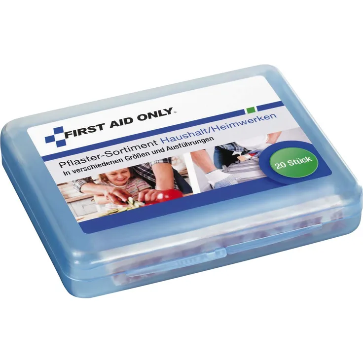First Aid Only Pflaster-Sortiment Haushalt-Heimwerken, verschiedene Größen und Ausführungen, 20 Stück, P-10022