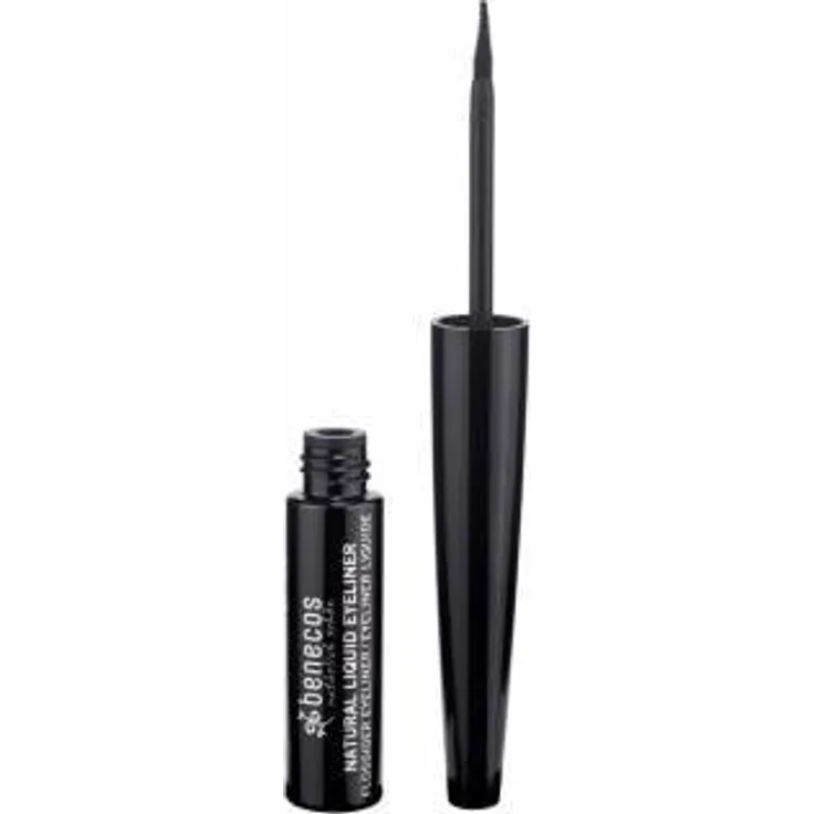 benecos Augen Make-up Natural Liquid Eyeliner Black 3 g Schwarz, mit einer festen Textur