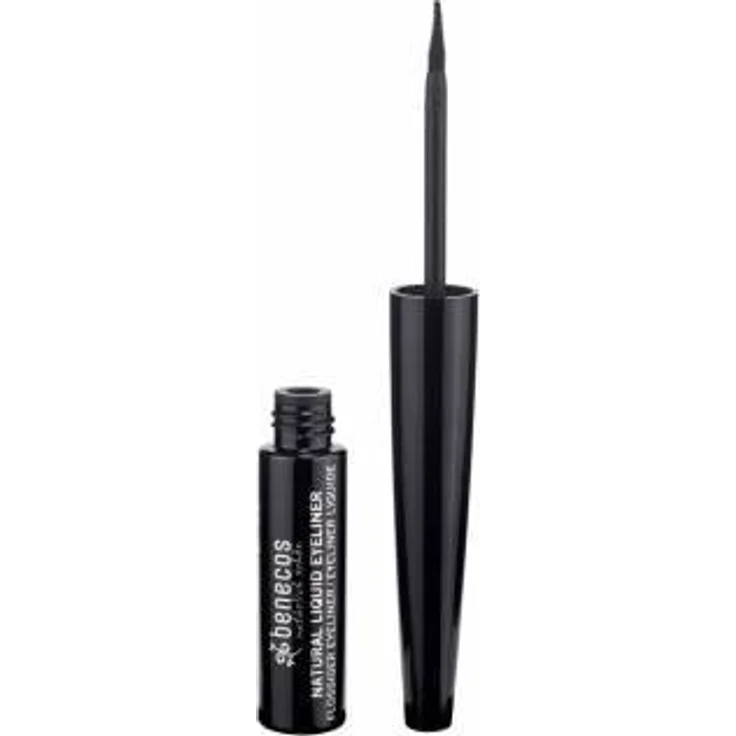 benecos Augen Make-up Natural Liquid Eyeliner Black 3 g Schwarz, mit einer festen Textur