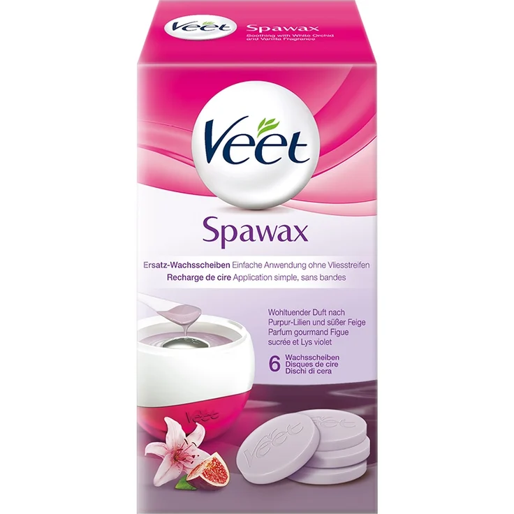 Veet Spawax Ersatz-Wachsscheiben für die Anwendung mit Vliesstreifen 6 Stück