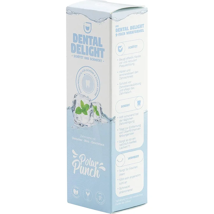 Dental Delight Zahncreme Polar Punch 75 ml, vegan, klimaneutral, Mikroplastik frei – Bild 4