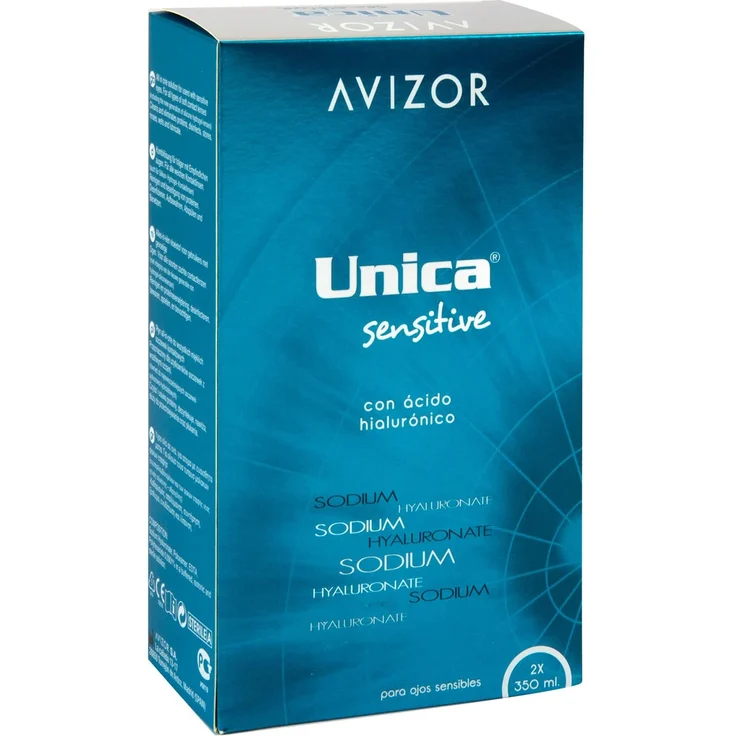 Avizor Unica Sensitive Doppelpack 2 x 350 ml All-in-One-Lösung für weiche Kontaktlinsen, inkl. zwei Aufbewahrungsbehälter – Bild 3