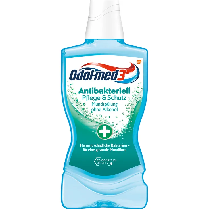 Odol Odol Med 3 Antibakteriell Pflege und Schutz Mundspülung 500ml
