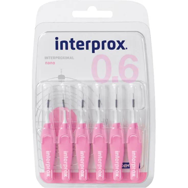 Interprox 4G Interdentalbürsten rosa nano 6 Stück Packung Interdentalbürsten
