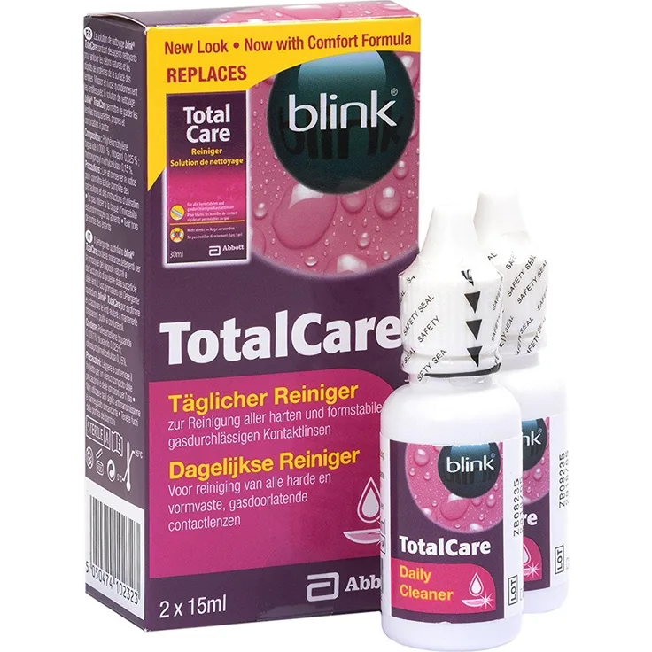 Total Care, Reiniger 2X15ml All-in-One-Lösung zur Reinigung, Desinfektion & Aufbewahrung