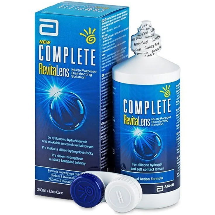 Johnson & Johnson Complete RevitaLens 360 ml All-in-One-Lösung für weiche Kontaktlinsen, inkl. Aufbewahrungsbehälter