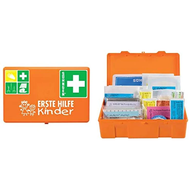 Söhngen Verbandskasten Kindergarten, Inhalt nach DIN 13157, speziell für Kinder - Preisvergleich – Bild 1