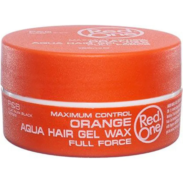 Red One Maximum Control Orange Aqua Hair Gel Wax Full Force 150 ml
