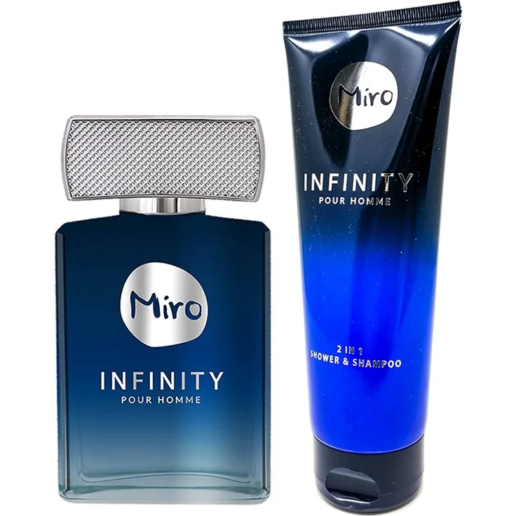 Miro Infinity pour Homme Set Eau de Parfum (EdP) 75 ml + Duschgel und Shampoo 250 ml