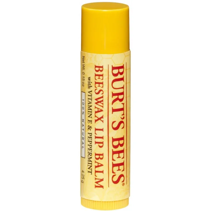Burt's Bees Lippenbalsam Bienenwachs Mit Pfefferminzöl Stick 4,25 g, für gepflegte Lippen