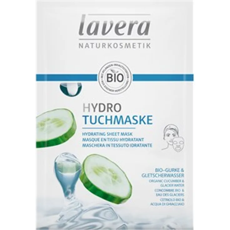 Lavera Gesichtspflege Faces Masken Bio-Gurke & Gletscherwasser Hydro Tuchmaske 21 ml