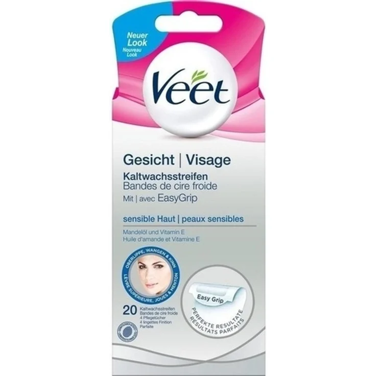 Veet Kaltwachsstreifen für Gesicht 20 Stück