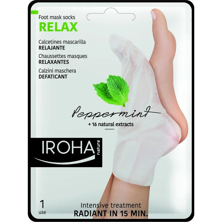 Village Iroha Fußsöckchenmaske Peppermint Relaxing Socks 18 ml